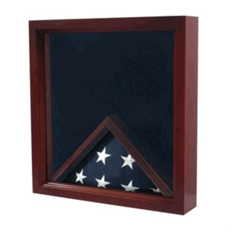 Military Flag And Medals Display Case Cabinet