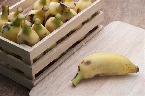 Fresh Organic Bananas On Wooden Background Stock Photo Image Of