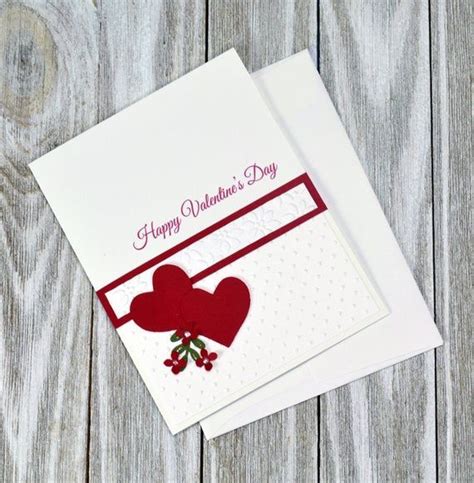 Handmade Valentine Card Valentines Day Card Red Heart Etsy