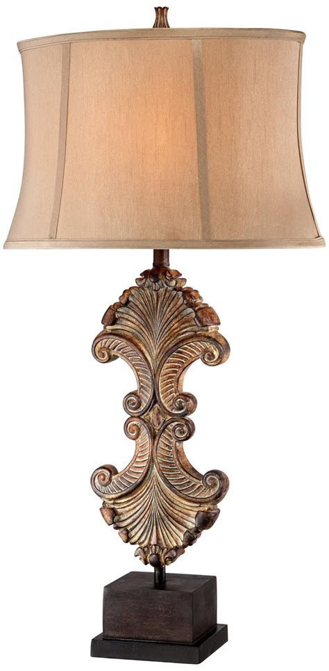 Possini Architectural Element Antique Gold Bronze Table Lamp 9999