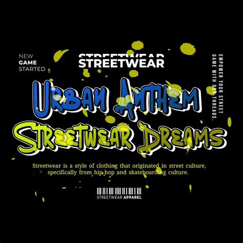Streetwear Urban Style Hip Hop Text Slogan Vector Pattern Design For Screen Printing T