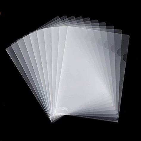 Autrix 50 Pack Clear Plastic Document Folder Us Letter A4 Size