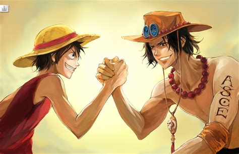 Luffy And Ace Brothers One Piece Hd Wallpaper Wallpaperloves