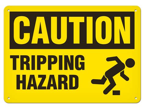 Incom Ss V Safety Sign Caution Tripping Hazard Signs