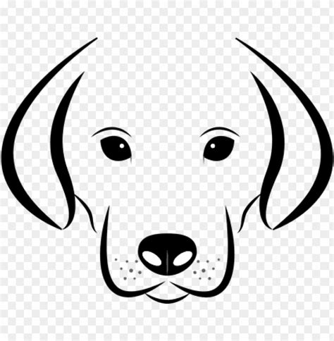 Dog Face Clip Art Black And White