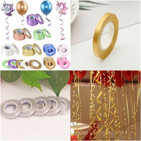 Instocks 10m Balloon Ribbon Strings In Gold And Silver Balloon
