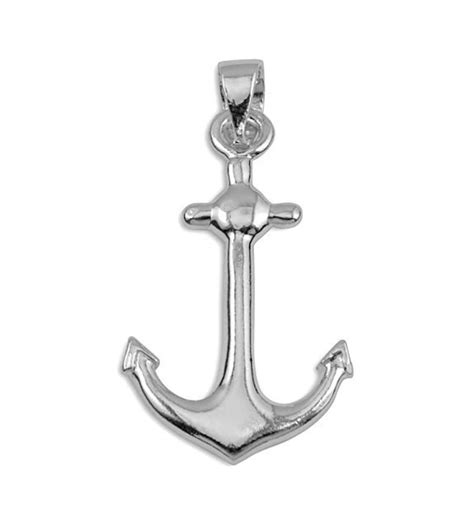 Silver Anchor Necklace 925 Sterling Silver Anchor Pendant Etsy