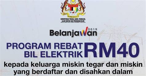 Penerima yang layak adalah ketua isi rumah yang. Permohonan Rebat Bil Elektrik RM40 2020 - MY PANDUAN