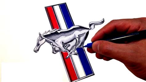 Running horse drawing free download best running horse. How to Draw the Ford Mustang Logo - YouTube