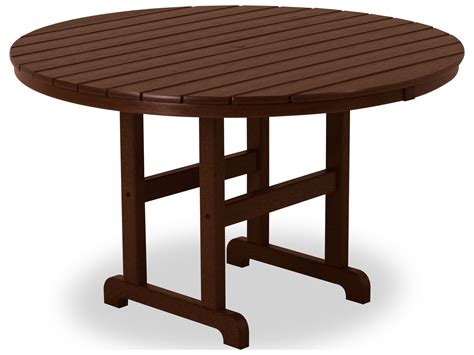 Polywood La Casa Cafe Recycled Plastic 48 Round Dining Table With