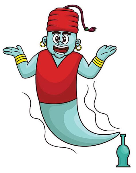 Cartoon Of The Genie Bottle Illustrations Royalty Free Vector Graphics
