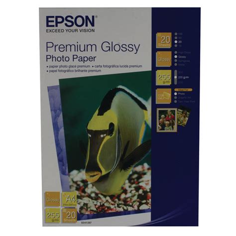 Epson Premium Glossy A4 Photo Paper 20 Pack C13s041287