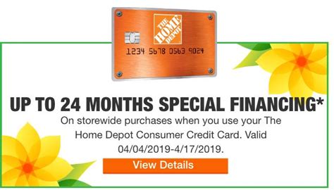 Home depot offers two options for consumer financing. Up to 24 months special financing | Credit card, Credit card offers, Home depot