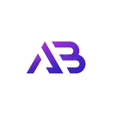 Ab Letters Logo Monogram On White Stock Vector Illustration Of