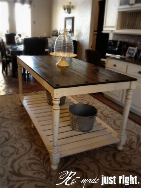 Rustic kitchen tables farmhouse kitchen island farmhouse dining room table rustic farmhouse farmhouse ideas kitchen islands shanty 2 chic build this simple diy industrial farmhouse table with only framing materials and five tools! 30 Rustic DIY Kitchen Island Ideas