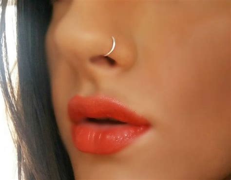 Tiny Fake Nose Ring Hoop Piercing By Miraclesstudio On Etsy Fake Nose