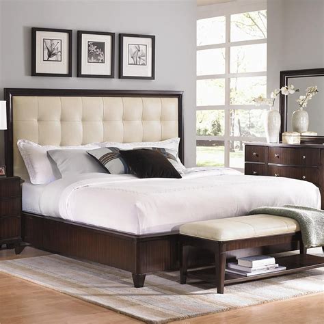 Headboard Design Idea Biscuit Tufted Leather Headboard With Wood Frame From Belfor Bedroom