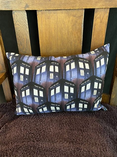 Tardis Doctor Who Pillow Made With Licensed Doctor Who Fabric