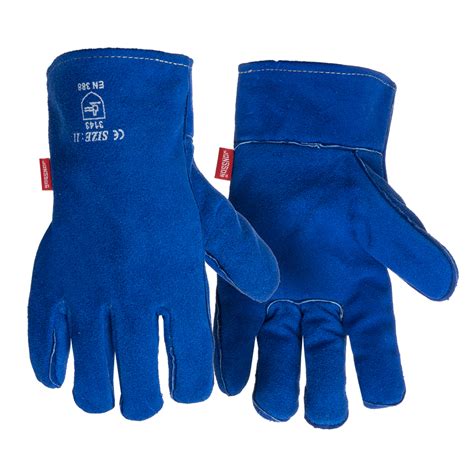 Jonsson Workwear Leather Wrist Length Weld Lined Gloves