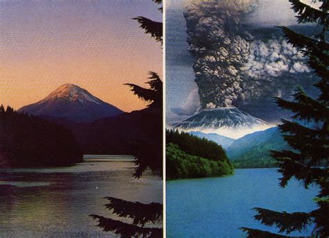 Mount St Helens Before And After Eruption Before And After Images Of