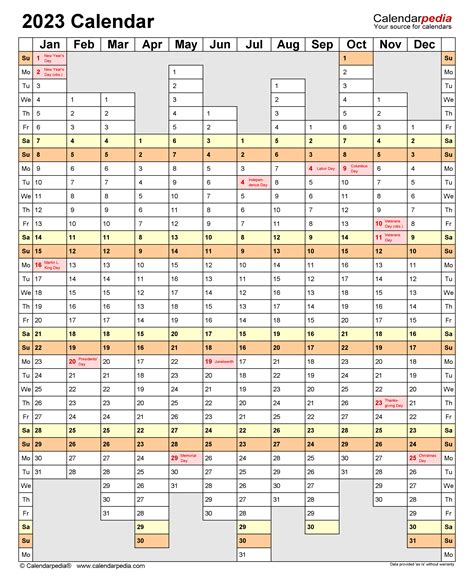 Editable 2023 Monthly Calendar Excel Template Free Printable Zohal