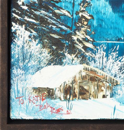 Bob Ross Signed Original Northern Lights Painting Modernartifact