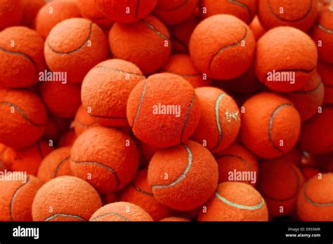 Exotic Red Tennis Ball As Sport Background Stock Photo Alamy