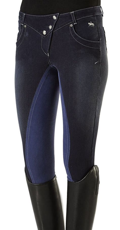 Pfiff Luxury Denim Full Seat Breeches Riding Outfit Horse Riding
