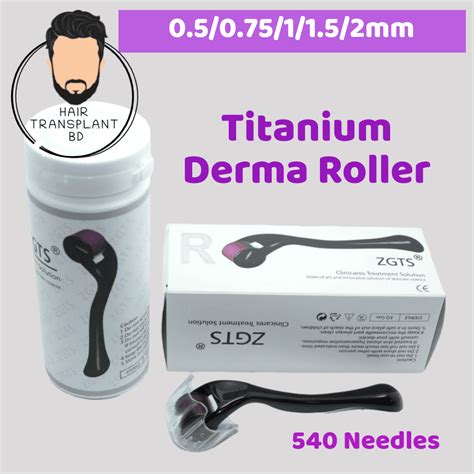 Zgts Derma Roller 540 Titanium Needles Microroller Hair Transplant Bd