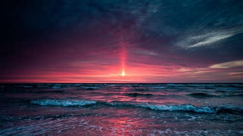 1013658 Sunlight Landscape Sunset Sea Night Rock Nature Sky