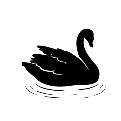 Free Vector Swan Silhouette Concept