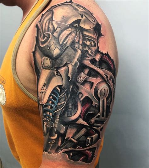 Discover More Than 72 Biomechanical Shoulder Tattoo Latest Thtantai2