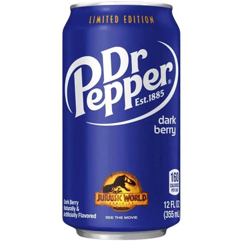 Dr Pepper Dark Berry Limited Edition Blue Soft Drink 355ml Soda Can
