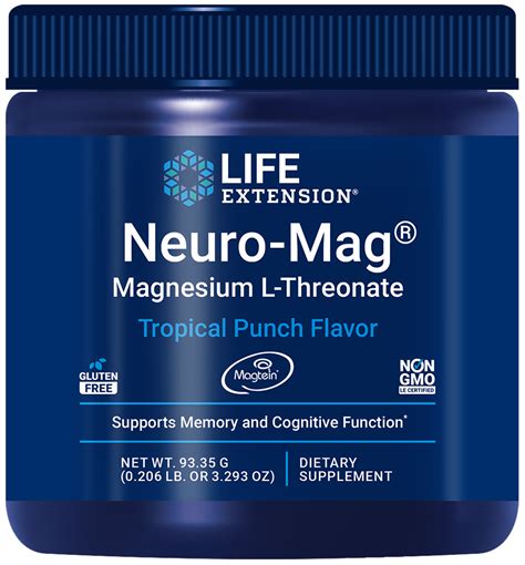 Neuro Mag Magnesium L Threonate Powder 9335 Grams Life Extension