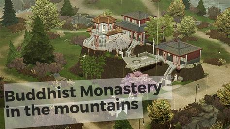 Buddhist Mountain Monastery Sims 4 Speed Build Youtube