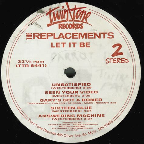The Replacements Let It Be Used Vinyl High Fidelity Vinyl Records