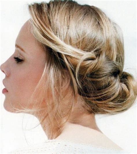 Leave a few loose pieces around the face for a more casual appearance. Medium length hairstyles updos
