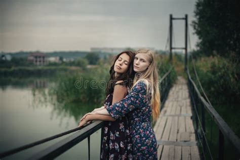 Lesbian Couple Together Outdoors Concept Stock Image Image Of Evening Cheerful 108303571