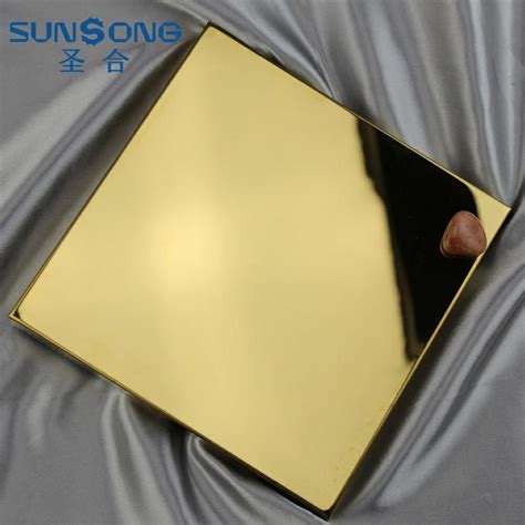 Mirror Pvd Coated Gold Stainless Steel Sheets 8k Mirror Stainless Steel Sheet Metal Wholesales