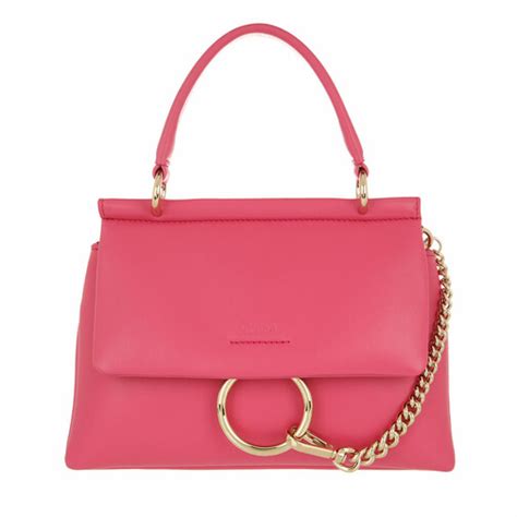 Chloé Small Faye Soft Top Handle Bag Hot Pink Crossbody Bag Fashionette