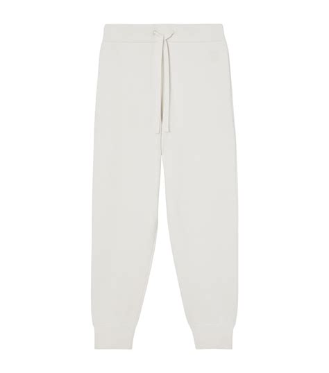 Womens Burberry White Cashmere Blend Sweatpants Harrods Uk