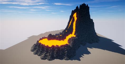 Large Volcano Schematic Minecraft Map