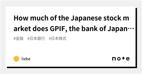 How Much Of The Japanese Stock Market Does Gpif The Bank Of Japan And