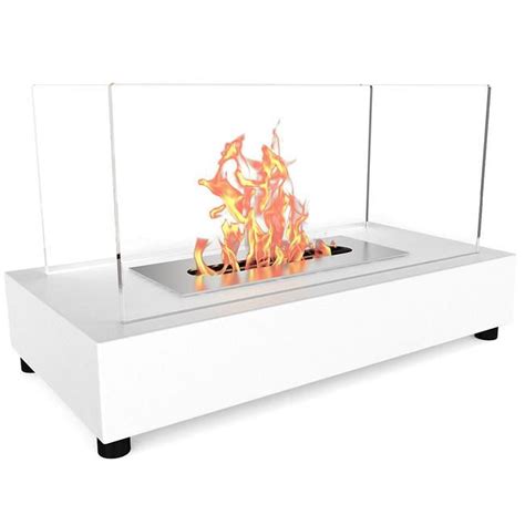 Moda Flame Et7010wht Mf Vigo Ventless Tabletop Bio Ethanol Fireplace In