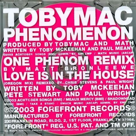 Tobymac Phenomenon Single Lyrics And Tracklist Genius