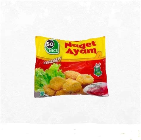 Promo Chicken Nugget So Nice Sedap 500gr Naget Ayam Halal Diskon 4 Di