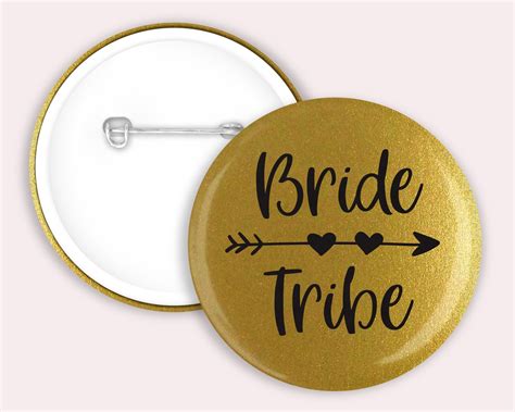 Rose Gold Hen Party Badges Bride Tribe Badges 38mm Hen Do Etsy Uk