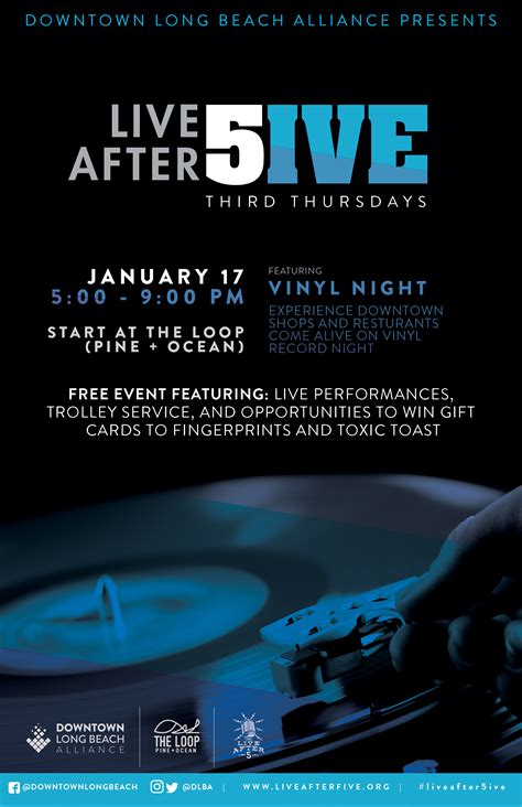 Live After 5ive Vinyl Record Night Downtown Long Beach Alliance