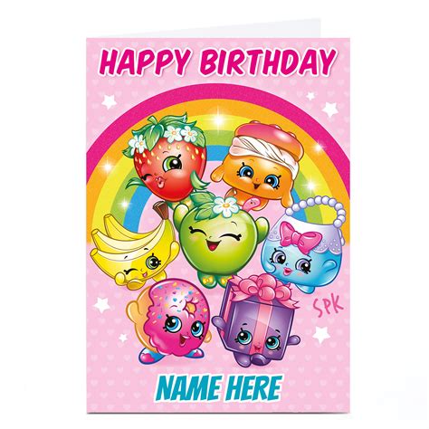 Buy Personalised Shopkins Card Happy Birthday For Gbp 229 549