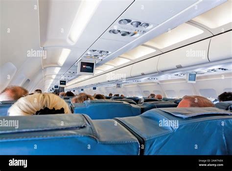 Lisbon Portugal June 9 2013 Inside Of An Airbus A320 Passenger